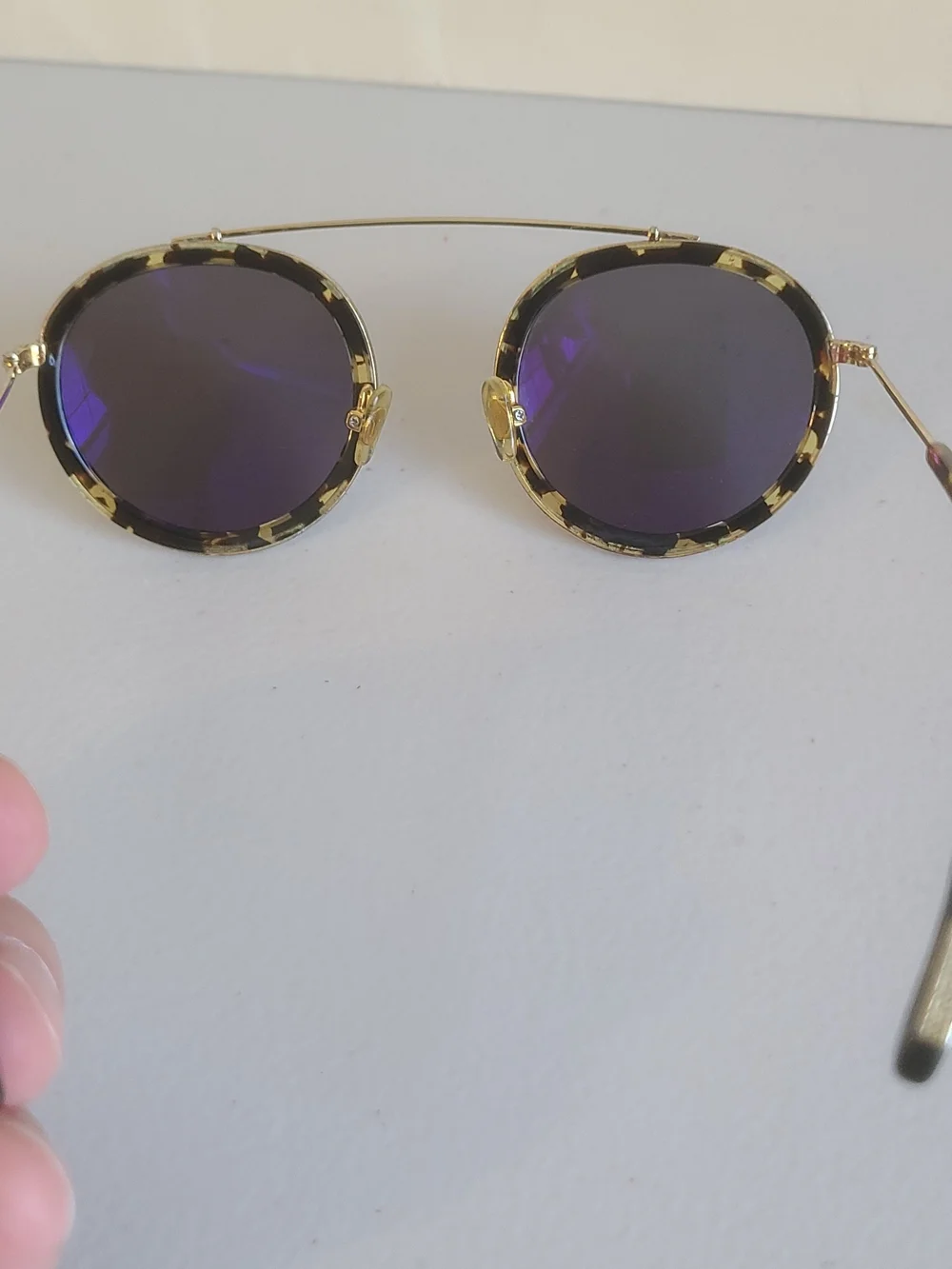 KREWE  Couti Round Tortoiseshell and Gold Frame Sunglasses Pre Owend